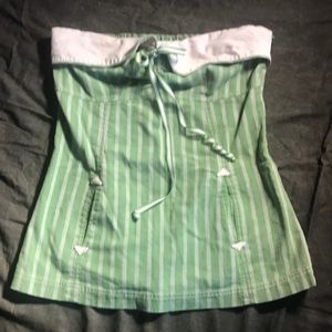 100% cotton strapless halter top